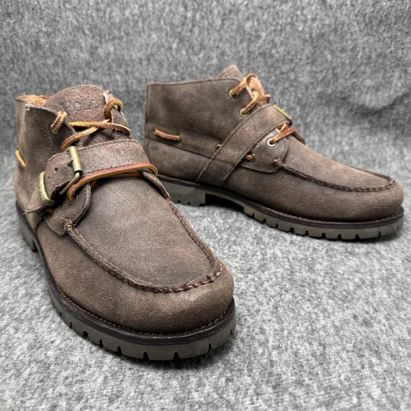 Polo Ralph Lauren Other - Polo Ralph Lauren Rumford Mens Brown Suede Buckle Strap Chukka Boots Size 9.5 D